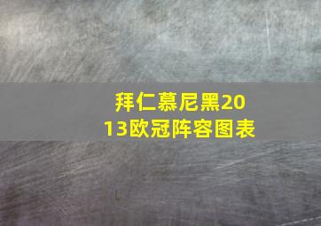 拜仁慕尼黑2013欧冠阵容图表