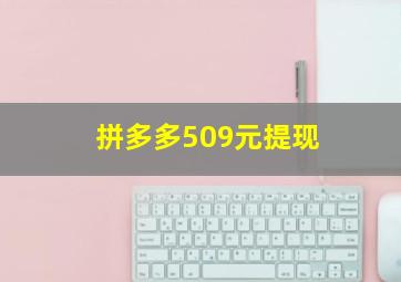 拼多多509元提现