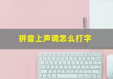 拼音上声调怎么打字