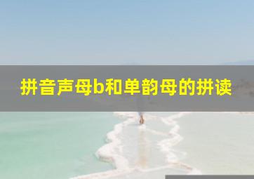 拼音声母b和单韵母的拼读