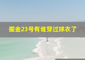 掘金23号有谁穿过球衣了