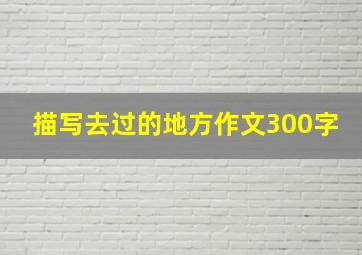 描写去过的地方作文300字