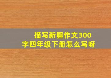 描写新疆作文300字四年级下册怎么写呀