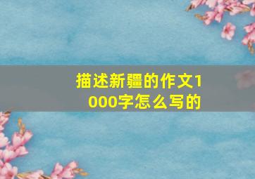 描述新疆的作文1000字怎么写的