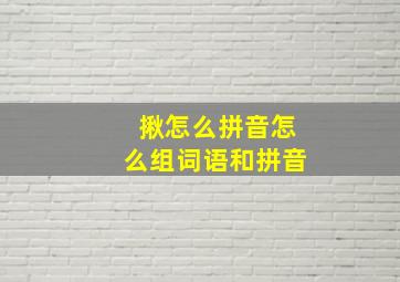 揪怎么拼音怎么组词语和拼音