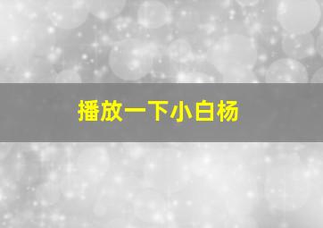 播放一下小白杨