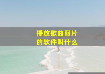 播放歌曲图片的软件叫什么