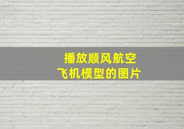 播放顺风航空飞机模型的图片