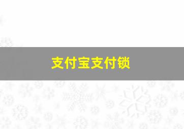 支付宝支付锁