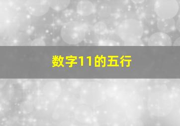 数字11的五行