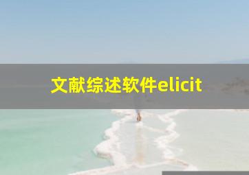 文献综述软件elicit