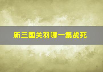 新三国关羽哪一集战死