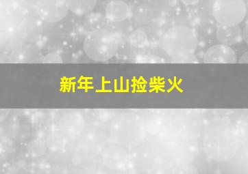 新年上山捡柴火