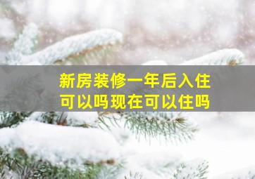 新房装修一年后入住可以吗现在可以住吗