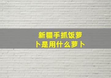 新疆手抓饭萝卜是用什么萝卜