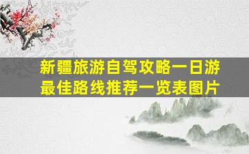 新疆旅游自驾攻略一日游最佳路线推荐一览表图片