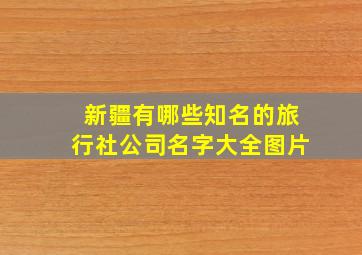 新疆有哪些知名的旅行社公司名字大全图片