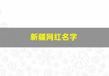 新疆网红名字