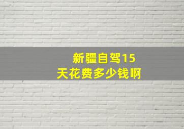 新疆自驾15天花费多少钱啊