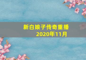 新白娘子传奇重播2020年11月