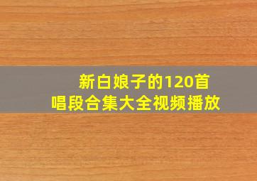 新白娘子的120首唱段合集大全视频播放