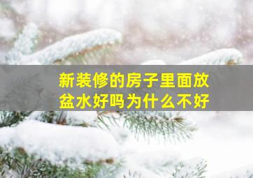 新装修的房子里面放盆水好吗为什么不好