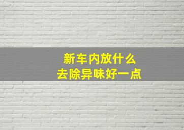 新车内放什么去除异味好一点