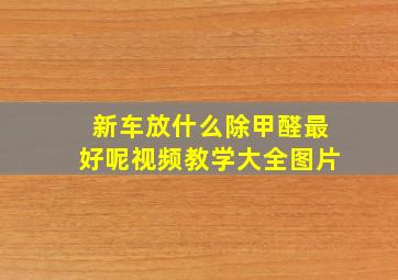 新车放什么除甲醛最好呢视频教学大全图片