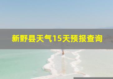 新野县天气15天预报查询