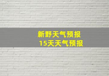 新野天气预报15天天气预报