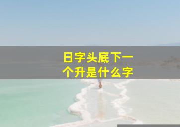 日字头底下一个升是什么字