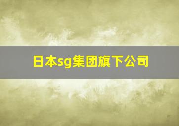 日本sg集团旗下公司