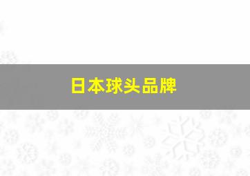 日本球头品牌