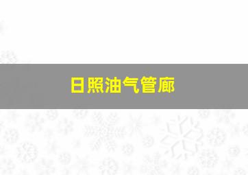 日照油气管廊