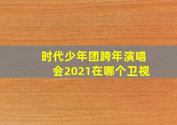 时代少年团跨年演唱会2021在哪个卫视