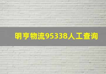 明亨物流95338人工查询