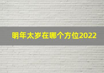 明年太岁在哪个方位2022