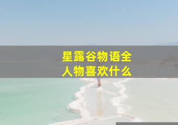 星露谷物语全人物喜欢什么