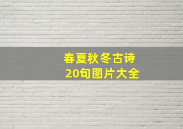 春夏秋冬古诗20句图片大全