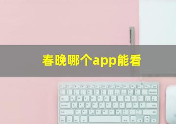 春晚哪个app能看