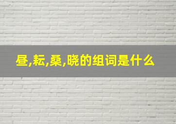 昼,耘,桑,晓的组词是什么