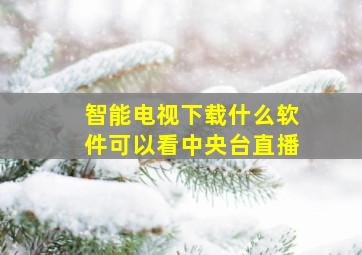 智能电视下载什么软件可以看中央台直播