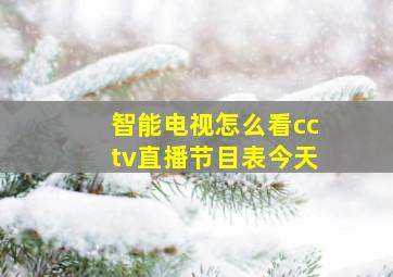 智能电视怎么看cctv直播节目表今天