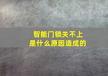 智能门锁关不上是什么原因造成的