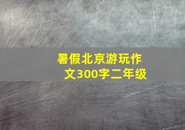 暑假北京游玩作文300字二年级