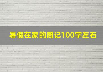 暑假在家的周记100字左右