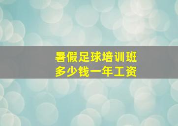 暑假足球培训班多少钱一年工资