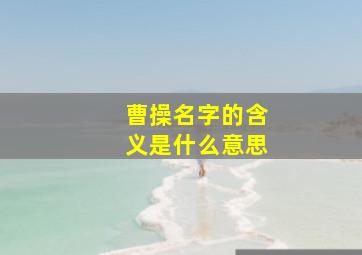 曹操名字的含义是什么意思