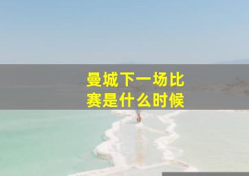 曼城下一场比赛是什么时候