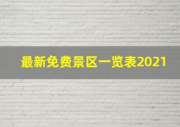 最新免费景区一览表2021